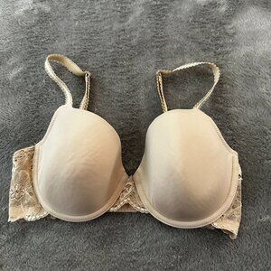 Wacoal French Garden Seamless Underwire Bra Women's 32D 85340 Nude Tan